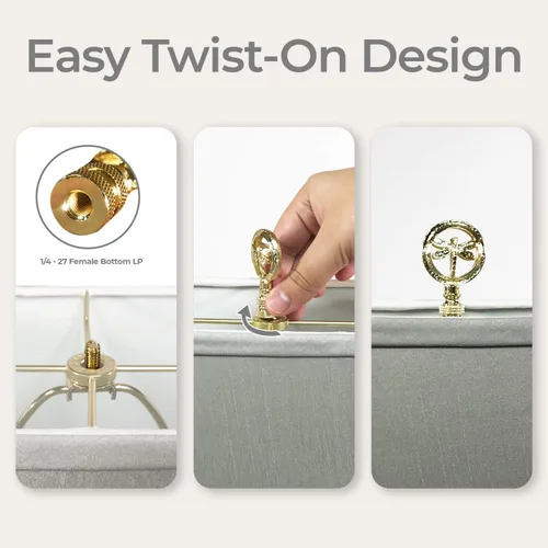 Vista 6 de Royal Designs, Inc. Lámpara decorativa de libélula finial, F-5093-CH-1, cromo