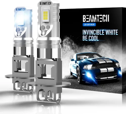 Vista 14 de BEAMTECH Bombilla LED antiniebla H1, tamaño mini 1:1, 16 chips mejorados, extremadamente brillante, 2800 lúmenes, 6500 K, xenón blanco