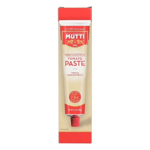 Vista 4 de Mutti Pasta de tomate triple concentrada (Triplo Concentrato), tubo de 6.5 onzas Paquete de 2 La marca de tomates #1 de Italia Pasta de tomate