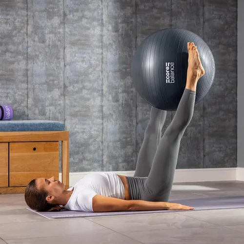 Vista 2 de Core Balance Pelota de ejercicio para entrenamientos, resistente a estallidos y antideslizantes, pelota de yoga suiza para embarazo, estabilidad
