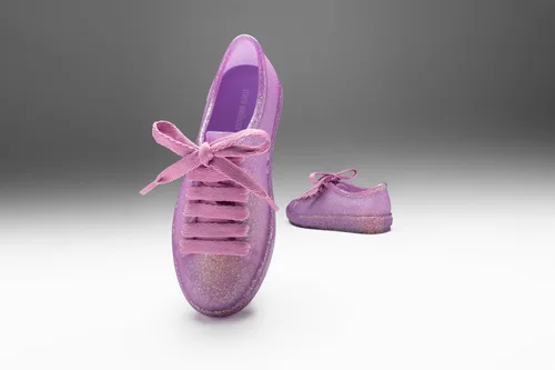 Vista 9 de mini melissa Tenis de cadera para niños Escarcha Lila