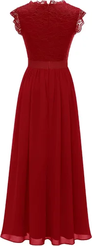 Vista 122 de Dressystar - Vestido de dama de honor, sin mangas, con cuello en V, para fiesta de boda