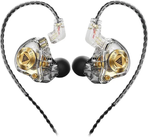 Vista 10 de Piluyaa Auriculares con cable para juegos IEM con 1DD, QKZ ENZO en el oído, auriculares de alta fidelidad, sonido de graves con nuevo controlador