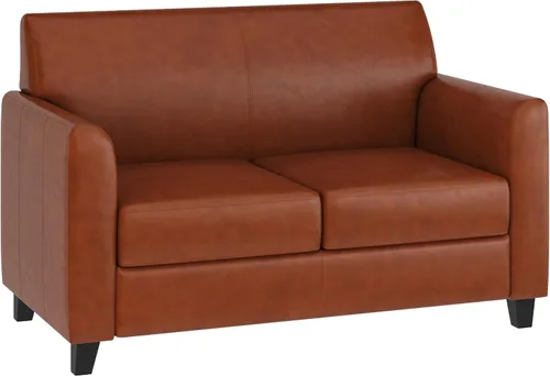 Vista 11 de Flash Furniture - Sofá biplaza de LeatherSoft negro de la serie Hercules Diplomat