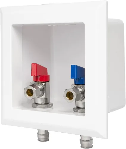 Vista 7 de EFIELD Pex Caja de salida de grifo premontada, entrada Pex de púas de 1/2 pulgada con válvula de bola de 1/4 vuelta instalada para suministro