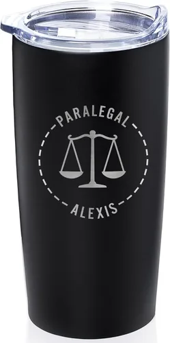 Vista 16 de Lifetime Creations Vaso de dentista personalizado grabado con tapa de 20 onzas (negro) – Regalo personalizado para dentista, taza de viaje de café