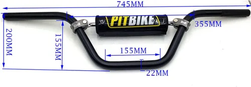 Vista 2 de Manillar de motocicleta 7/8" 22mm Moto Motocross con almohadilla de espuma para CRF YZF KXF KLX RMZ DRZ Uso en moto de tierra Pit Bike, aluminio