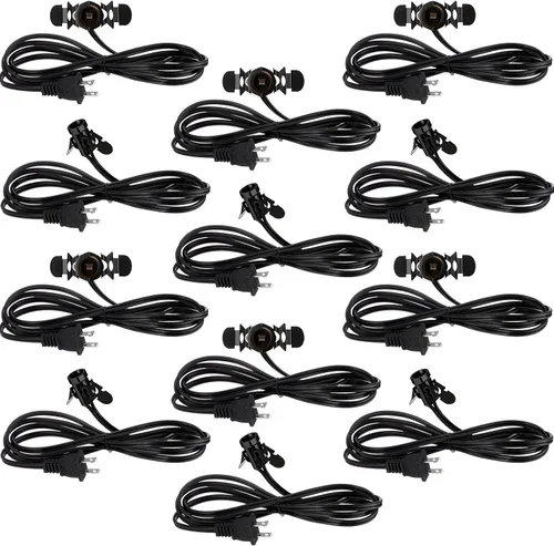 Vista 17 de Macarrie 2 Piezas Cables de Lámpara con Clip con Portalámparas E12 Cable de Repuesto de Lámpara Individual para Accesorios de Decoraciones de Pueblo