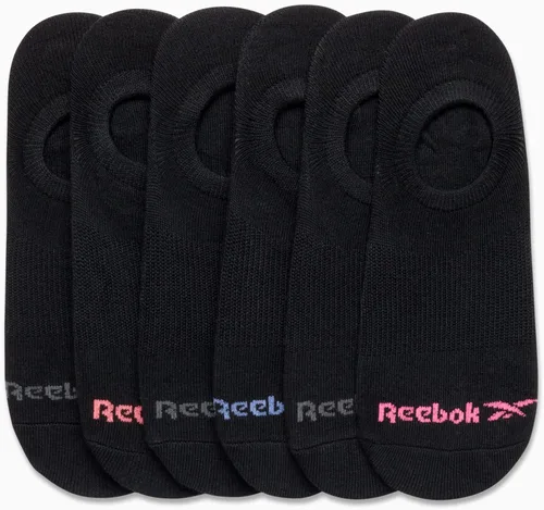 Vista 4 de Reebok Calcetines deportivos para mujer, paquete de 6 calcetines invisibles