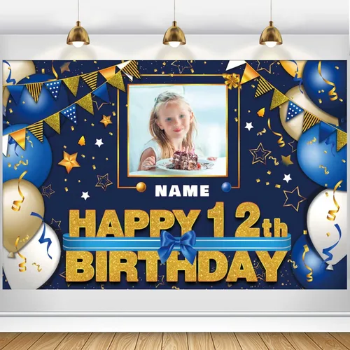Vista 78 de Pancarta Personalizada de Decoraciones de Feliz Cumpleaños 101 - Telón de Fondo de 101 Años para Mujeres Hombres Niños Niñas Suministros de Fiesta