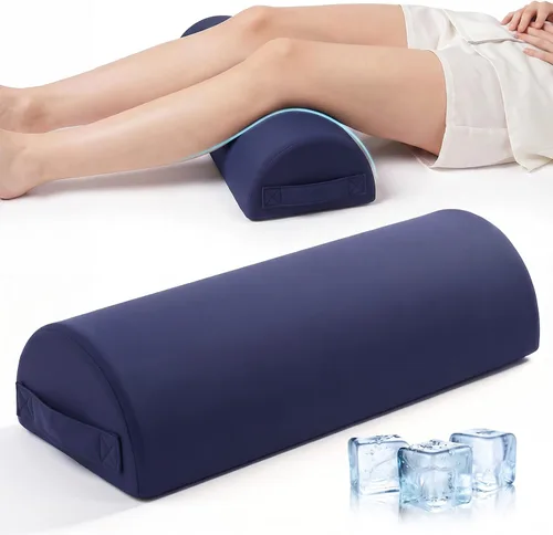 Vista 10 de Almohada de rodilla para dormir de espalda, almohada refrescante para piernas, almohada de espuma viscoelástica debajo de la rodilla para dormir