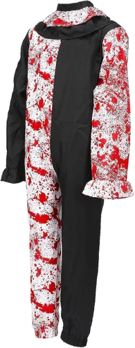 Vista 4 de 5Pcs Art Clown Costume Adults Terrifying Mask Halloween Outfit Red