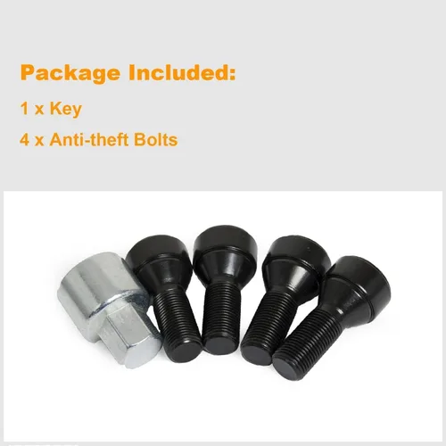 Vista 8 de Cheriezing 36136792851 Cerraduras Antirrobo para Perno de Espárrago de Rueda 14 x 1.25MM con 1 Llave Compatible con E70 E71 F10 F30 F22 F32 G11 F01