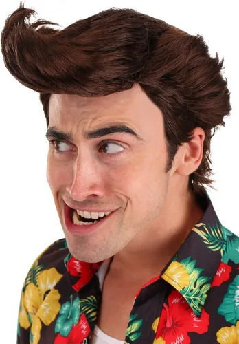 Vista 6 de Disfraz de Ace Ventura con peluca Marrón