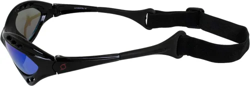 Vista 5 de Hurricane Eyewear Gafas flotantes polarizadas para motos acuáticas de categoría 4, 2 pares de marcos acolchados negros, lentes de espejo azul y humo