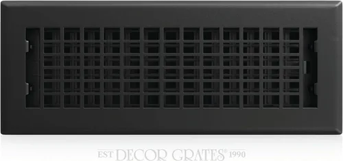 Vista 12 de Decor Grates LTH212-BLK - Registro de piso de celosía, 2 x 12 pulgadas, color negro Negro(Textured Black Finish)