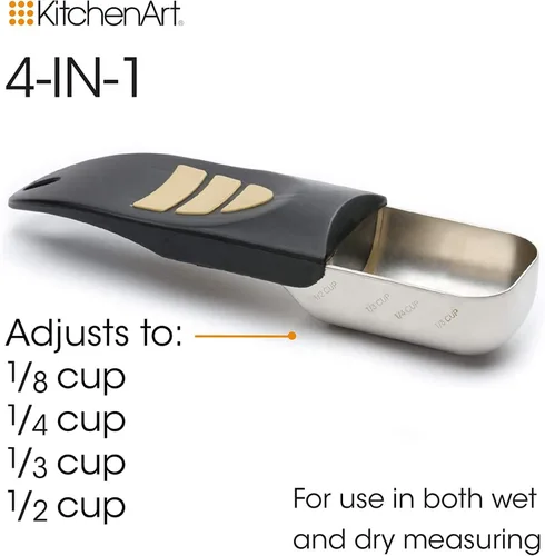 Vista 2 de KitchenArt Pro 12 taza Adjust-A-Scoop, satén