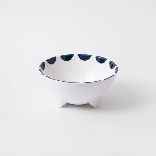 Vista 7 de Prepara Coastal Stripe Taco Prep Bowl, azul/blanco