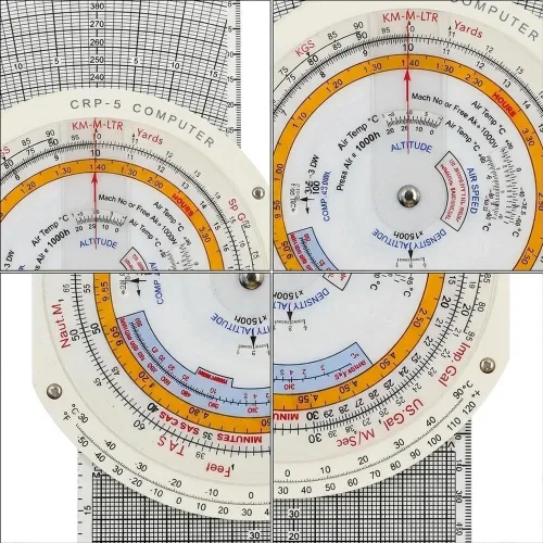 Vista 5 de E6B Flight Computer Aviation Circular Slide Rule for Pilot