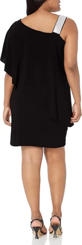 Vista 5 de R&M Richards Vestido asimétrico hasta la rodilla para mujer