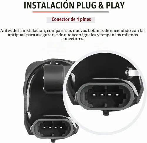 Vista 4 de Paquete de bobinas de encendido redondas compatibles con V8 4.8 5.3 6.0 Chevy Silverado Tahoe Trailblazer Avalanche Express Cadillac Escalade GMC