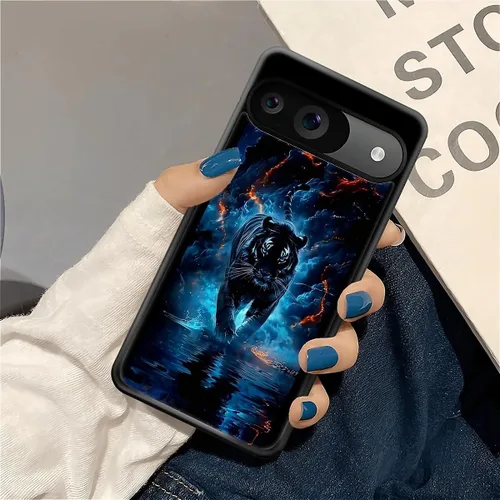 Vista 784 de Compatible con Google Pixel 4A 5G Mobile Case Creative Acrylic Panel trasero Silicona Protección Grip especialmente diseñado para Google Pixel 4A 5G