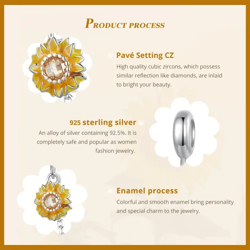 Vista 4 de NINGAN Heart Series Beaded Love Pendant 925 Sterling Silver Wrapped Love Crown Castle Angel Charm Fit Women's Bracelet Necklace Valentine's Day