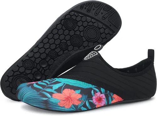 Vista 3 de QACOHU Zapatos de agua para hombre y mujer, zapatos de agua de secado rápido para buceo, surf, natación, playa, yoga