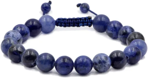 Vista 27 de AD Beads - Pulseras de gemas naturales de 0.39 pulgadas, cristales de sanación, macramé ajustable de 7 a 9 pulgadas