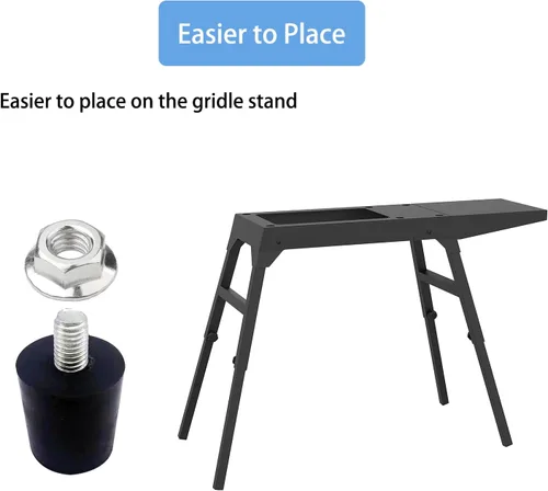 Vista 4 de Pie de goma ajustable para piezas de repuesto Blackstone, piezas de plancha para parrillas Blackstone de 17 y 22 pulgadas, los accesorios de plancha