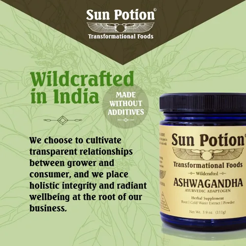 Vista 5 de Extracto de raíz de bufera orgánica Sun Potion, frasco de 3.92 onzas