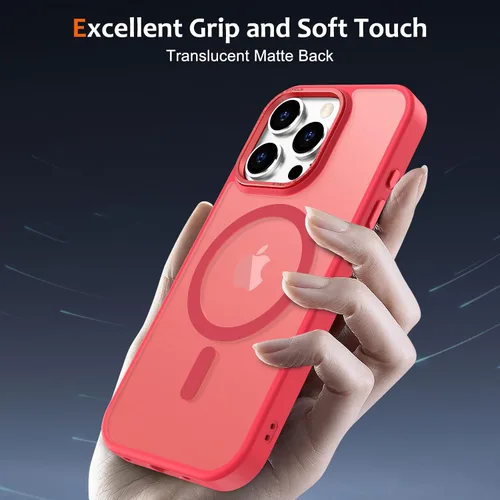 Vista 61 de Anuck - Funda magnética para iPhone 11 compatible con MagSafe, carcasa trasera mate translúcida dura, borde de TPU, delgada, resistente a impactos
