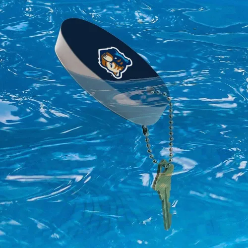 Vista 3 de GRAPHICS & MORE Bob Jones University Primary Logo Floating Keychain Oval Foam Fishing Boat Buoy Key Float