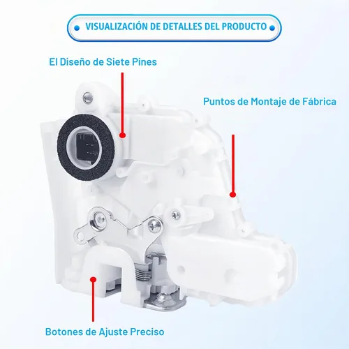 Vista 3 de Motor del actuador de la cerradura de la puerta del lado del conductor delantero izquierdo compatible con Honda CR-V 2007-2011 Reemplazar
