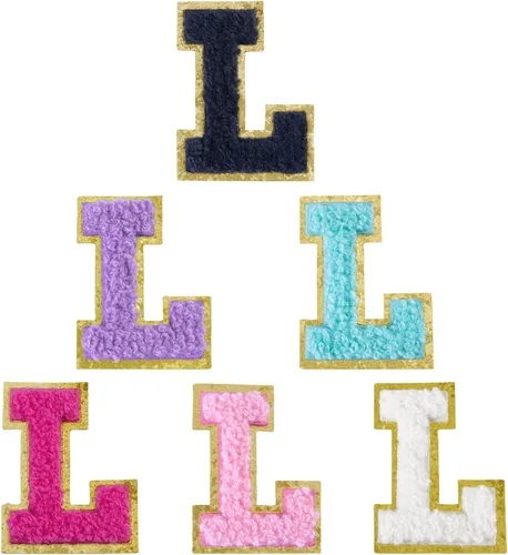 Vista 228 de 6 parches de letras de felpilla autoadhesivas de 2 pulgadas, parches de letras universitarias de la A a la Z, parche de reparación bordado