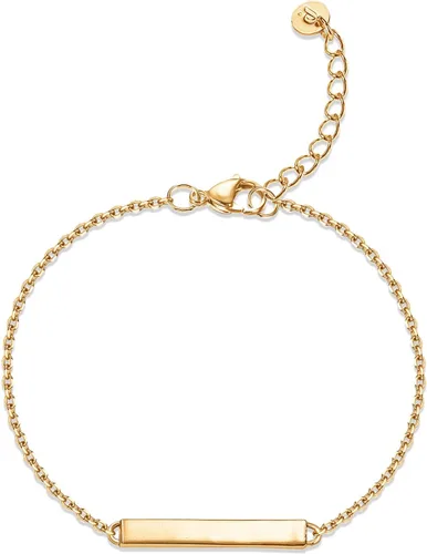 Vista 7 de PAVOI Pulsera de cadena ligera chapada en oro de 14 quilates Pulseras de eslabón de bordillo y cadena de cable para mujer