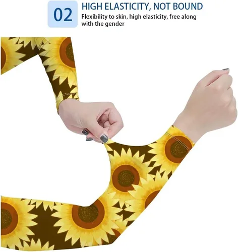 Vista 5 de GIFTPUZZ Fundas de brazo de protección solar mangas de compresión UV manga de enfriamiento para deportes