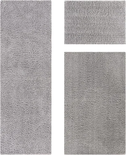 Vista 32 de Better Trends Micro Collection - Tapetes de baño, alfombra suave, alfombra de felpa absorbente, alfombra de baño 100% poliéster para suelo de baño