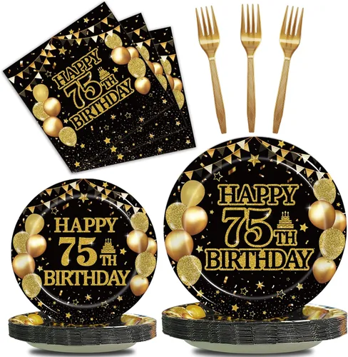 Vista 12 de Kepeel Juego de vajilla de 96 piezas para fiesta de 16º cumpleaños, decoraciones y suministros azul y plateado Feliz 16º Cumpleaños para niños