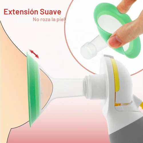 Vista 4 de Nenesupply Insertos de 0.591 in y bridas flexibles de 0.945 in compatibles con extractor de leche Lansinoh de repuesto para bridas Lansinoh de 0.591