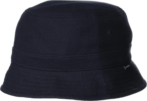 Vista 6 de Lacoste Sombrero de pescador de piqué de cocodrilo sólido para hombre, Baya Negro