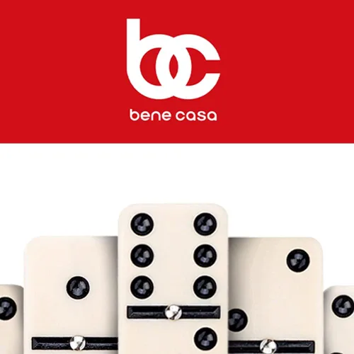 Vista 5 de Bene Casa - Juego de dominó de doble nueve con diseño de bandera cubana (55 dominó) - Ideal para 2-10 jugadores - Incluye caja de almacenamiento