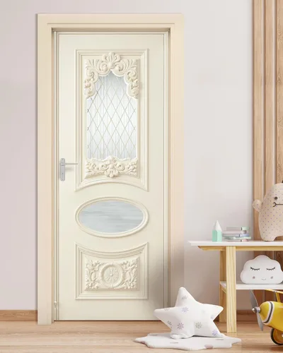 Vista 17 de FLFK Adhesivo para puerta – Puerta vintage beige, mural para despegar y pegar, tamaño combinado 30 x 80 pulgadas, dividido en 2 piezas Mt5423
