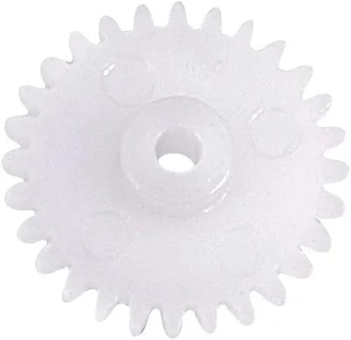 Vista 12 de Bettomshin 10 unids engranaje de plástico 082A 0.5 módulo polea eje de correa robot RC motor mano DIY piezas mecánicas kit blanco