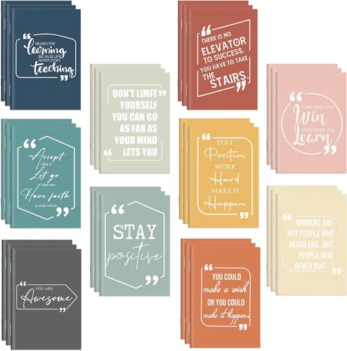 Vista 10 de Fulmoon - 30 cuadernos pequeños inspiradores a granel, cuadernos de bolsillo motivacionales para mujeres, regalos de afirmación de profesores, a