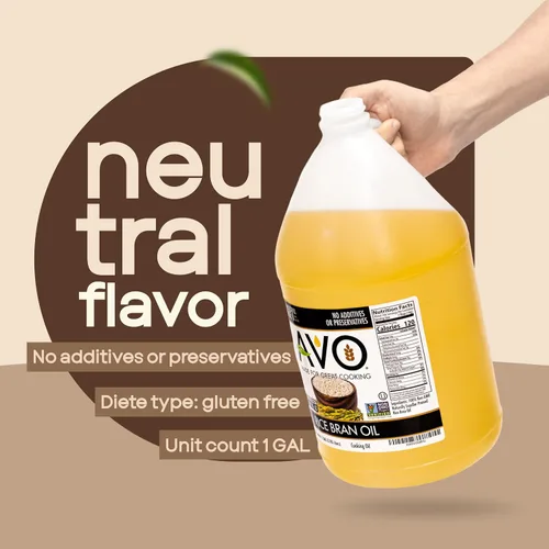 Vista 9 de AVO Aceite de salvado de arroz para cocinar o freír, 1 galón, sin OMG, sin conservantes, aceite de arroz de alto punto de humo a 490 °F