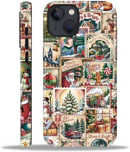 Vista 23 de Funda para iPhone 13 iPhone 14, a prueba de golpes, funda protectora híbrida de 2 capas, doble protección contra caídas, antiarañazos, diseño