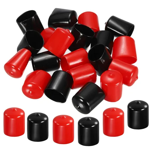Vista 44 de MECCANIXITY 50 unids tapas de goma Surtido de 0.079 in PVC vinilo tornillo rosca protector para tornillo tornillo negro rojo