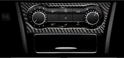 Vista 5 de x xotic tech Interruptor de control de aire acondicionado, marco de fibra de carbono real, compatible con Mercedes Benz A180 CLA180 CLA200 CLA250
