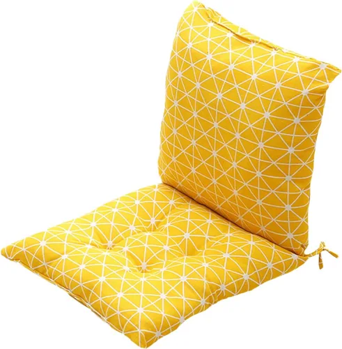 Vista 18 de Cojín para silla de respaldo alto, cojines y cojines de silla de alta calidad, cojín de respaldo y asiento con lazos para patio, jardín, oficina